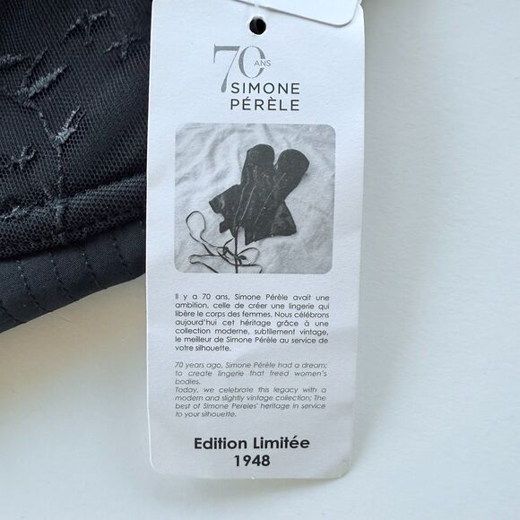 NWT Simone Perele 1948 Collection Limited Edition Padded Demi Bra Black Size 36C - Picture 12 of 15